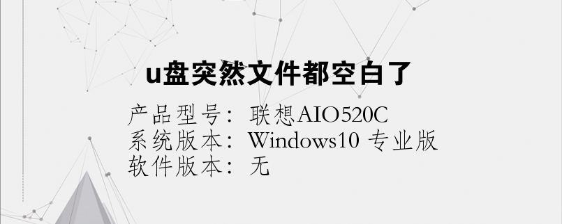 u盤突然文件都空白了