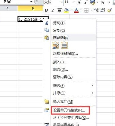 表格里面數(shù)字輸入完后變成E+第2步