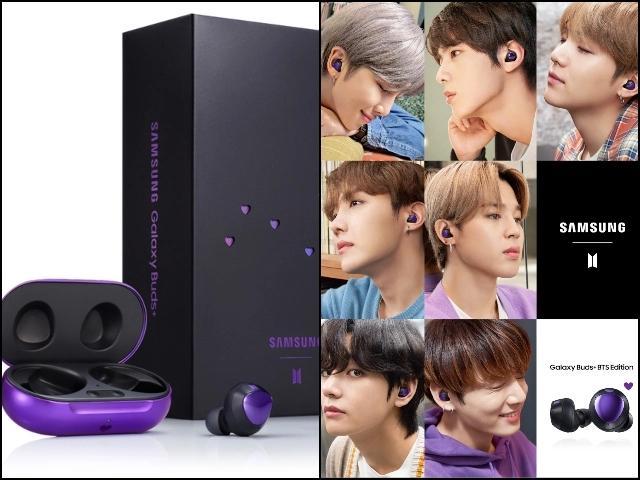 這是泄漏圖像中的BTS版Galaxy Buds +