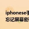 iphonese手機(jī)忘記密碼怎么辦（iphoneSE忘記屏幕密碼怎么辦）