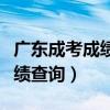 廣東成考成績查詢系統(tǒng)入口（廣東水平考試成績查詢）