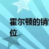 霍爾頓的銷售額已經(jīng)直線下降 2月排在第15位