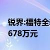 銳界:福特全新全新GT在中國市場的起售價為678萬元