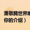蕭敬騰世界唯一的你（關(guān)于蕭敬騰世界唯一的你的介紹）