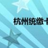 杭州統(tǒng)繳卡（關(guān)于杭州統(tǒng)繳卡的介紹）