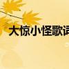 大驚小怪歌詞（關(guān)于大驚小怪歌詞的介紹）