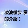 凌波微步 羅襪生塵（關(guān)于凌波微步 羅襪生塵的介紹）