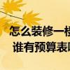 怎么裝修一樓的院子 1樓院子裝修可以怎么做 誰有預算表啊 