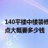 140平樓中樓裝修大概多少錢 東莞75平方樓中樓裝修的好一點大概要多少錢 