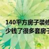 140平方房子裝修費用 廣州115平方米的房子 裝修將花費多少錢了很多套房子 