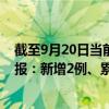 截至9月20日當(dāng)前天津河?xùn)|區(qū)最新疫情消息今天實時數(shù)據(jù)通報：新增2例、累計確診55例