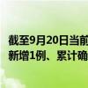 截至9月20日當前河南周口最新疫情消息今天實時數(shù)據(jù)通報：新增1例、累計確診184例