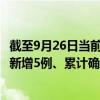 截至9月26日當前廣東深圳最新疫情消息今天實時數(shù)據(jù)通報：新增5例、累計確診2035例