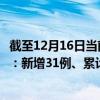 截至12月16日當(dāng)前廣東潮州最新疫情消息今天實(shí)時(shí)數(shù)據(jù)通報(bào)：新增31例、累計(jì)確診355例