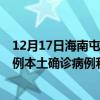 12月17日海南屯昌最新疫情消息今天實(shí)時(shí)數(shù)據(jù)通報(bào)：新增0例本土確診病例和0例無癥狀感染者