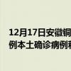 12月17日安徽銅陵最新疫情消息今天實(shí)時(shí)數(shù)據(jù)通報(bào)：新增0例本土確診病例和0例無癥狀感染者