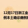 12月17日浙江金華最新疫情消息今天實時數(shù)據(jù)通報：新增0例本土確診病例和0例無癥狀感染者