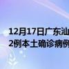 12月17日廣東汕尾最新疫情消息今天實時數(shù)據(jù)通報：新增22例本土確診病例和0例無癥狀感染者