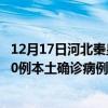 12月17日河北秦皇島最新疫情消息今天實時數(shù)據(jù)通報：新增0例本土確診病例和0例無癥狀感染者