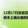 12月17日安徽宣城最新疫情消息今天實(shí)時(shí)數(shù)據(jù)通報(bào):新增0例本土確診病例和0例無(wú)癥狀感染者 12月17日安徽宣城最新疫情消息今天實(shí)時(shí)數(shù)據(jù)通報(bào):新增0例本土確診病例和0例無(wú)癥狀感染者