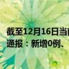 截至12月16日當前黑龍江哈爾濱最新疫情消息今天實時數(shù)據(jù)通報：新增0例、累計確診2632例