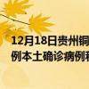 12月18日貴州銅仁最新疫情消息今天實時數(shù)據(jù)通報：新增0例本土確診病例和0例無癥狀感染者