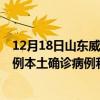 12月18日山東威海最新疫情消息今天實時數(shù)據(jù)通報：新增0例本土確診病例和0例無癥狀感染者
