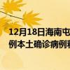 12月18日海南屯昌最新疫情消息今天實時數(shù)據(jù)通報：新增0例本土確診病例和0例無癥狀感染者