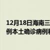 12月18日海南三沙最新疫情消息今天實(shí)時(shí)數(shù)據(jù)通報(bào)：新增0例本土確診病例和0例無(wú)癥狀感染者