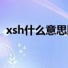 xsh什么意思網(wǎng)絡(luò)用語（網(wǎng)絡(luò)上xsh什么梗）