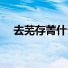去蕪存菁什么意思激濁揚清（去蕪存菁）