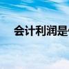 會計利潤是什么利潤（會計利潤是什么）