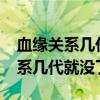 血緣關(guān)系幾代就沒了包括第五代嗎?（血緣關(guān)系幾代就沒了）