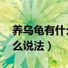 養(yǎng)烏龜有什么說法 有什么講究（養(yǎng)烏龜有什么說法）