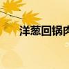 洋蔥回鍋肉的做法步驟（洋蔥回鍋肉）