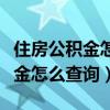 住房公積金怎么查詢個人賬戶余額（住房公積金怎么查詢）