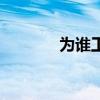 為誰工作讀后感（為誰工作）