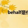behalf是什么意思(half是什么意思) behalf是什么意思(half是什么意思)