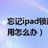 忘記ipad鎖屏密碼ipad停用怎么辦（ipad停用怎么辦）