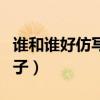 誰和誰好仿寫句子筷子和碗（誰和誰好仿寫句子）