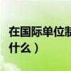 在國際單位制中力的單位是什么（力的單位是什么）