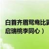 白首齊眉鴛鴦比翼 青陽(yáng)啟瑞桃李同（白首齊眉鴛鴦比翼青陽(yáng)啟瑞桃李同心）