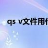 qs v文件用什么打開（qsv文件怎么打開）
