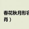 春花秋月形容什么生肖（春花秋月美如畫打一肖）