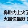 鼻腔內(nèi)上火了吃什么東西下火快（什么東西下火最快最好）