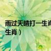 雨過(guò)天晴打一生肖 雨過(guò)天晴是什么生肖動(dòng)物（雨過(guò)天晴打一生肖）