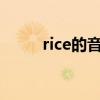 rice的音標怎么寫?（rice的音標）