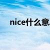 nice什么意思翻譯（nice的意思是什么）