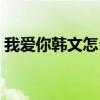 我愛(ài)你韓文怎么寫(xiě)的呀(我愛(ài)你韓文怎么寫(xiě)) 我愛(ài)你韓文怎么寫(xiě)的呀(我愛(ài)你韓文怎么寫(xiě))