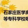 石家莊醫(yī)學(xué)高等專科學(xué)校校門（石家莊醫(yī)學(xué)高等?？茖W(xué)校吧）